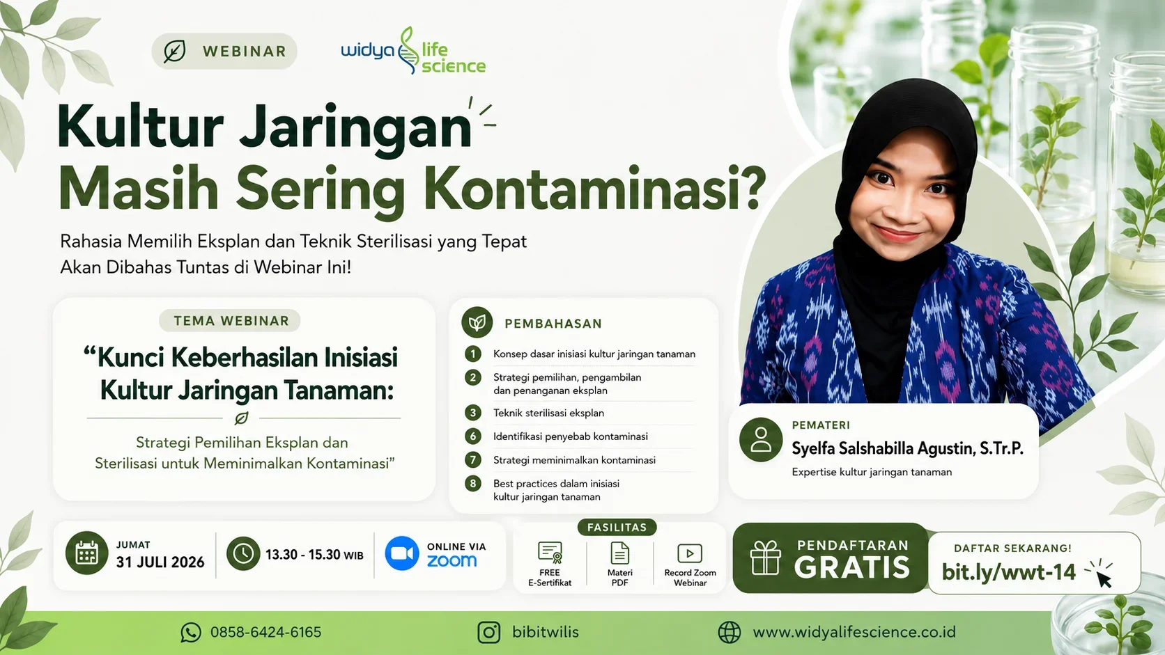 Hay Sobat_Wilis, Sering Mengalami Kultur Jaringan masih Gagal karena Kontaminasi?